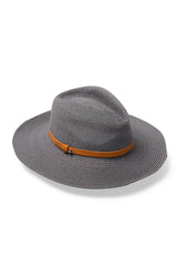 Kathleen - Raffia Fedora - Denim