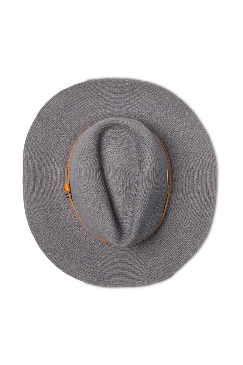 Kathleen - Raffia Fedora - Denim