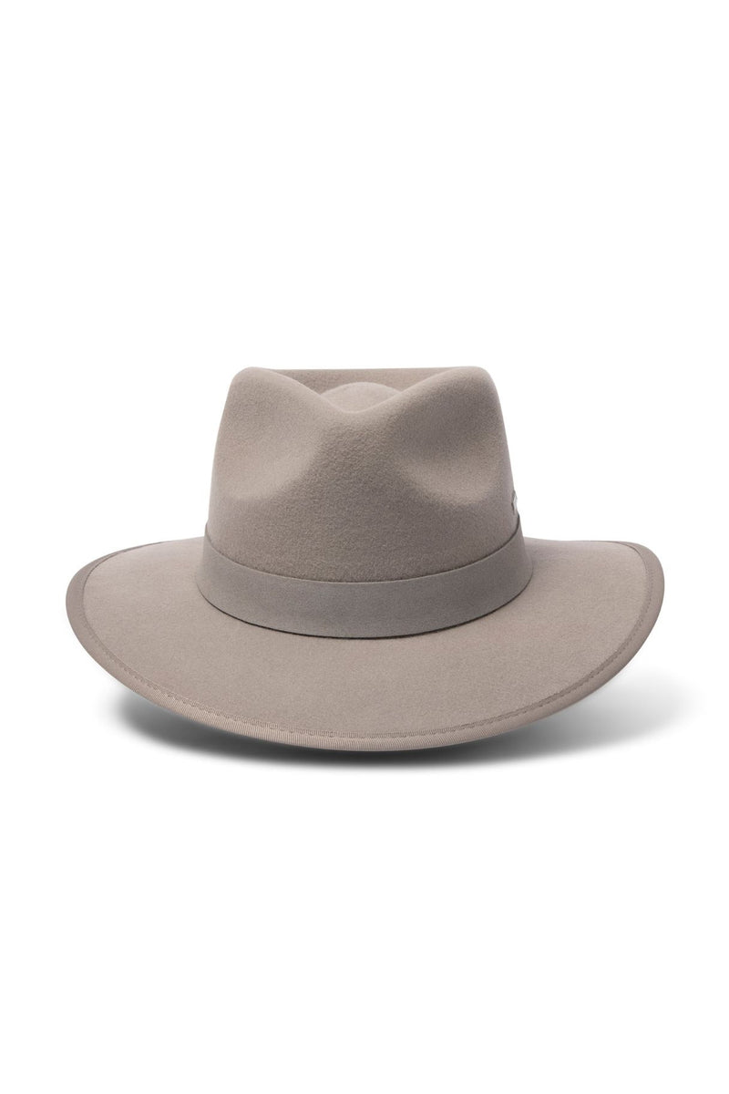 Vail - Wool Felt Fedora -Light Grey