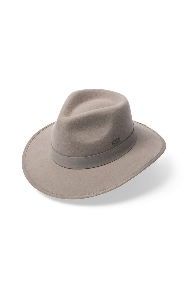 Vail - Wool Felt Fedora -Light Grey