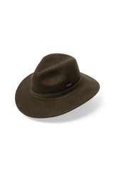 Aspen - Wool Felt Fedora - Dark Khaki