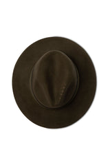 Aspen - Wool Felt Fedora - Dark Khaki