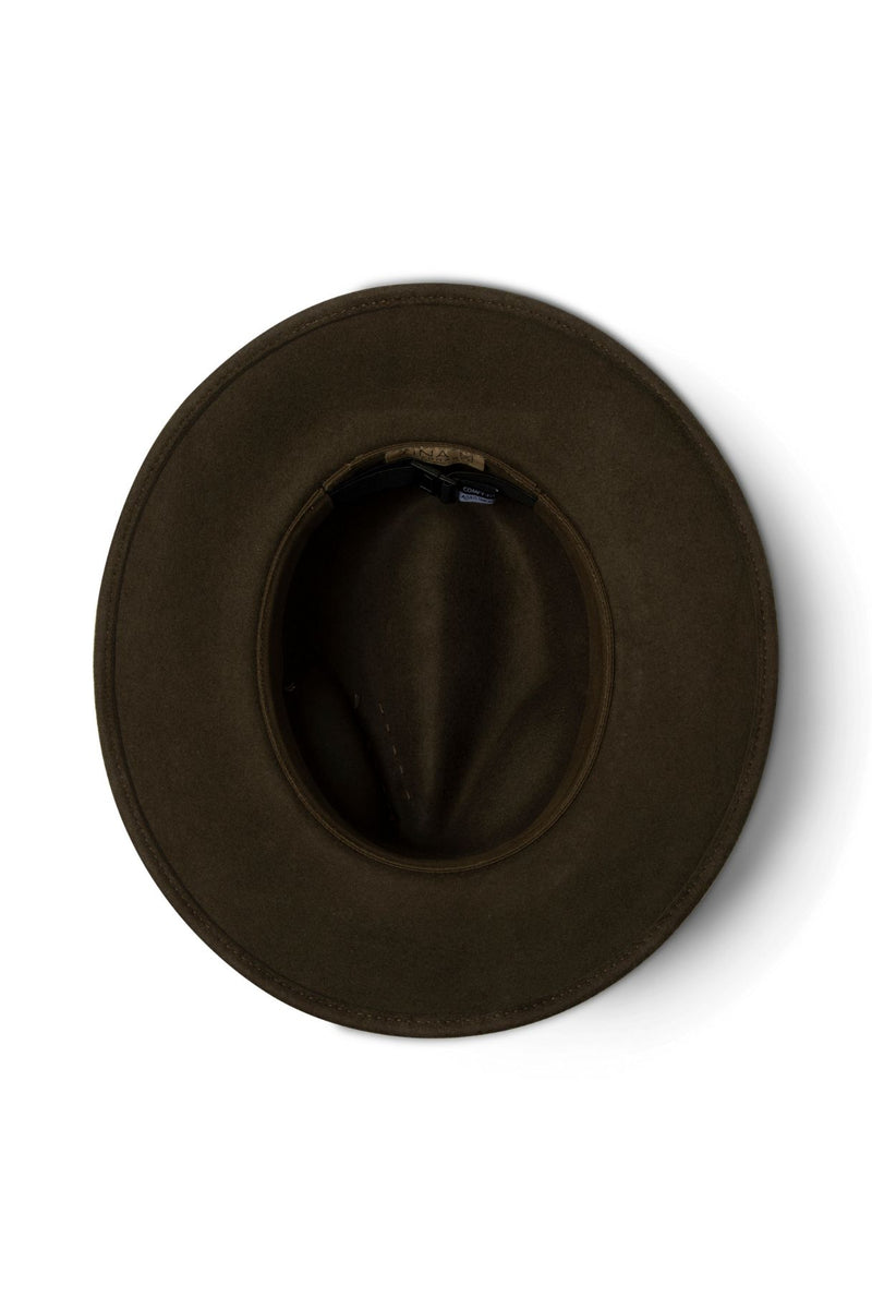 Aspen - Wool Felt Fedora - Dark Khaki