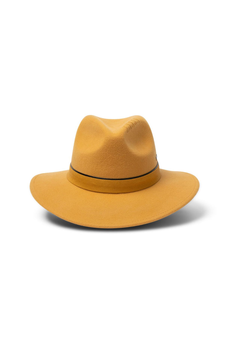 Aspen - Wool Felt Fedora- Mustard