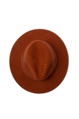 Aspen - Wool Felt Fedora - Paprika