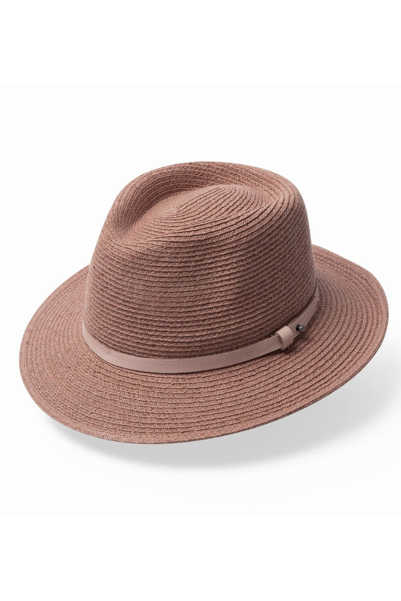 Florence - Raffia Trilby - Old Rose