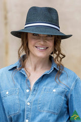 Bailey Raffia Fedora - French Navy