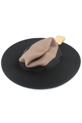 Maui - Wide Brim Flexibraid® - Black/Taupe