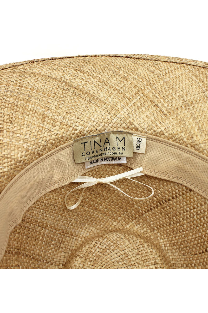 Madrid - Wide Brim Straw Fedora - Natural