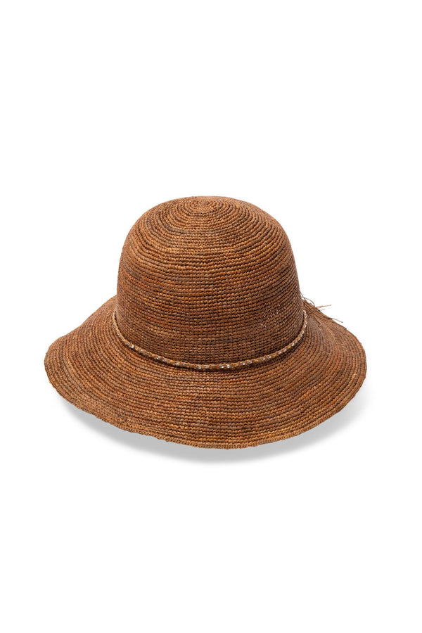 York - Raffia Cloche - Chocolate