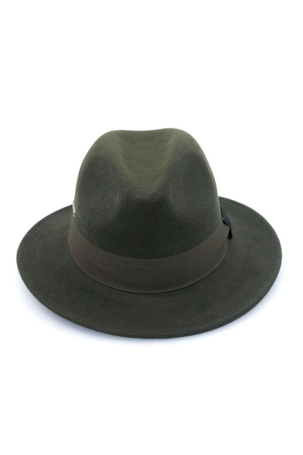 Boston - Wool Felt Fedora - Dark Khaki