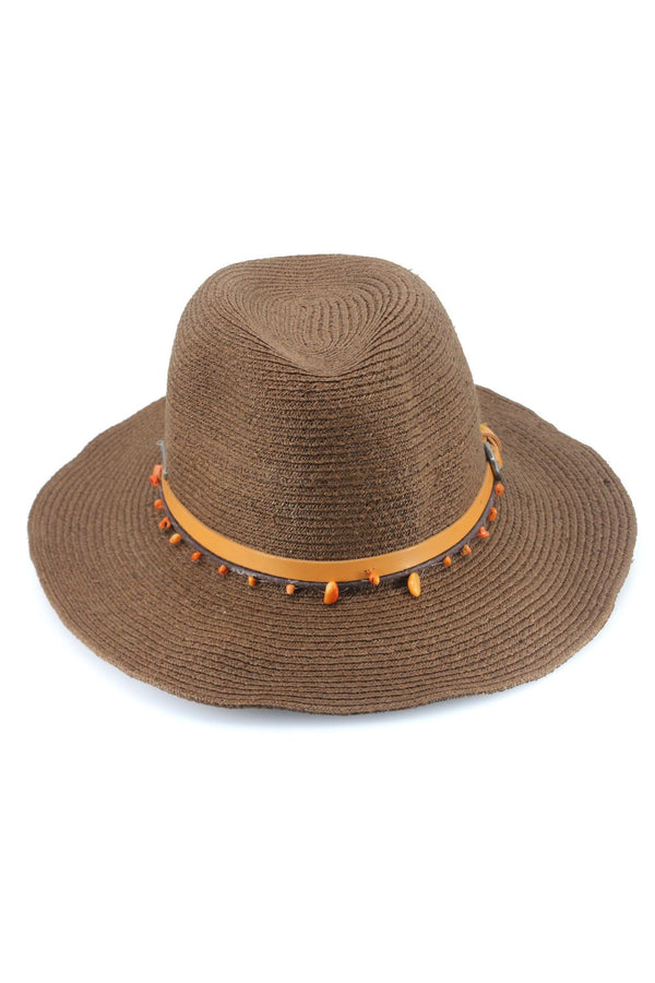 Capri - Raffia Fedora - Chocolate