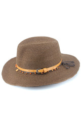 Capri - Raffia Fedora - Chocolate