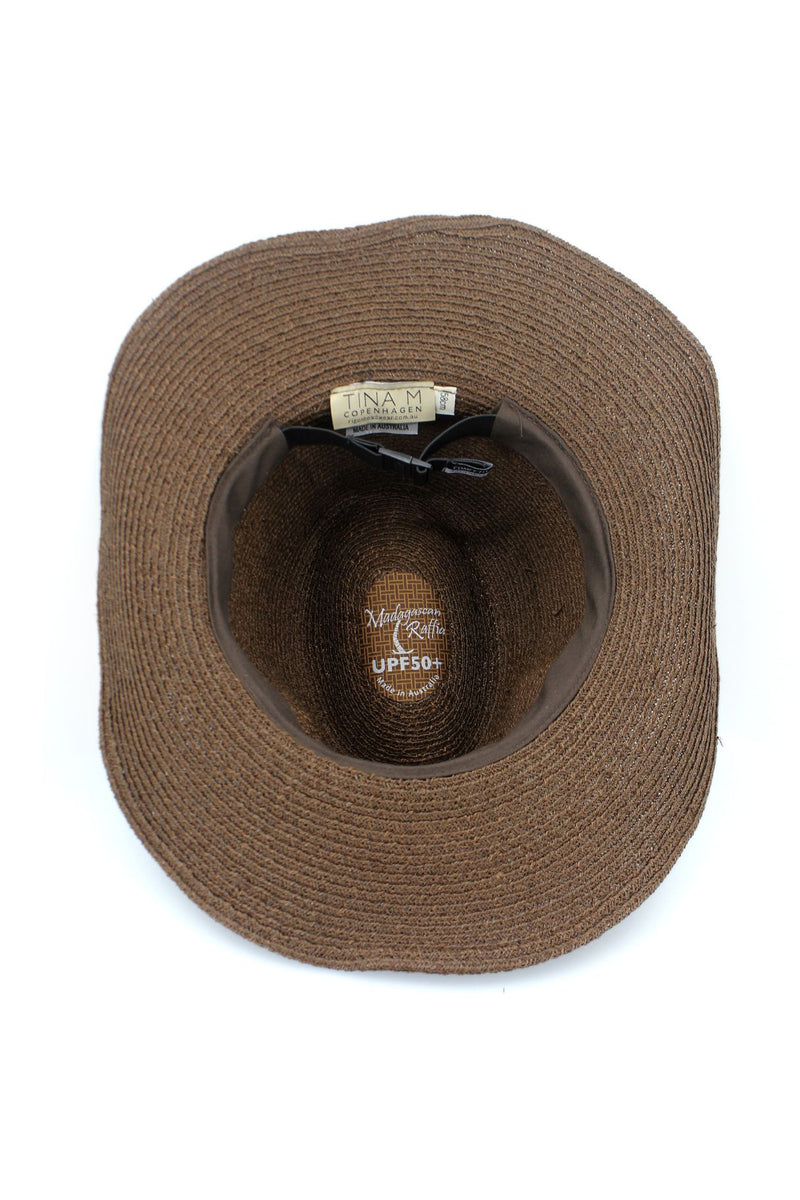 Capri - Raffia Fedora - Chocolate