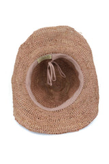 Dallas - Raffia Cowboy Fedora - Old Rose