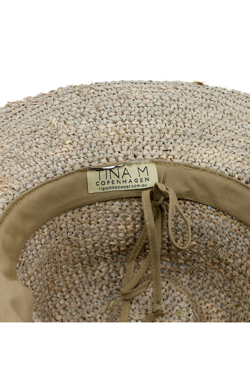 Dallas - Raffia Cowboy Fedora - Taupe