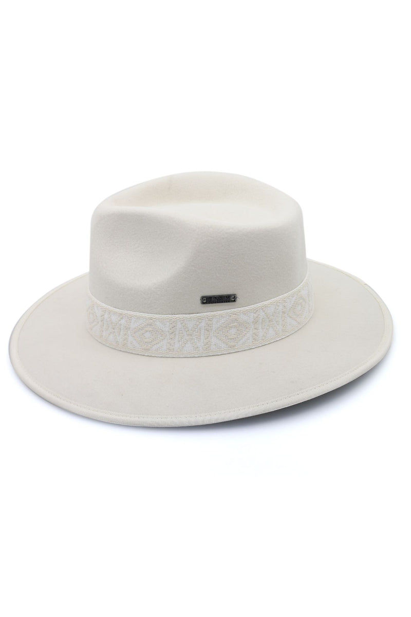 Niseko - Wool Felt Fedora - Snow White