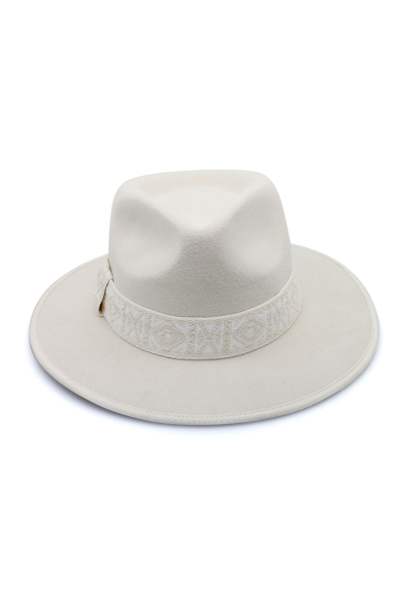 Niseko - Wool Felt Fedora - Snow White