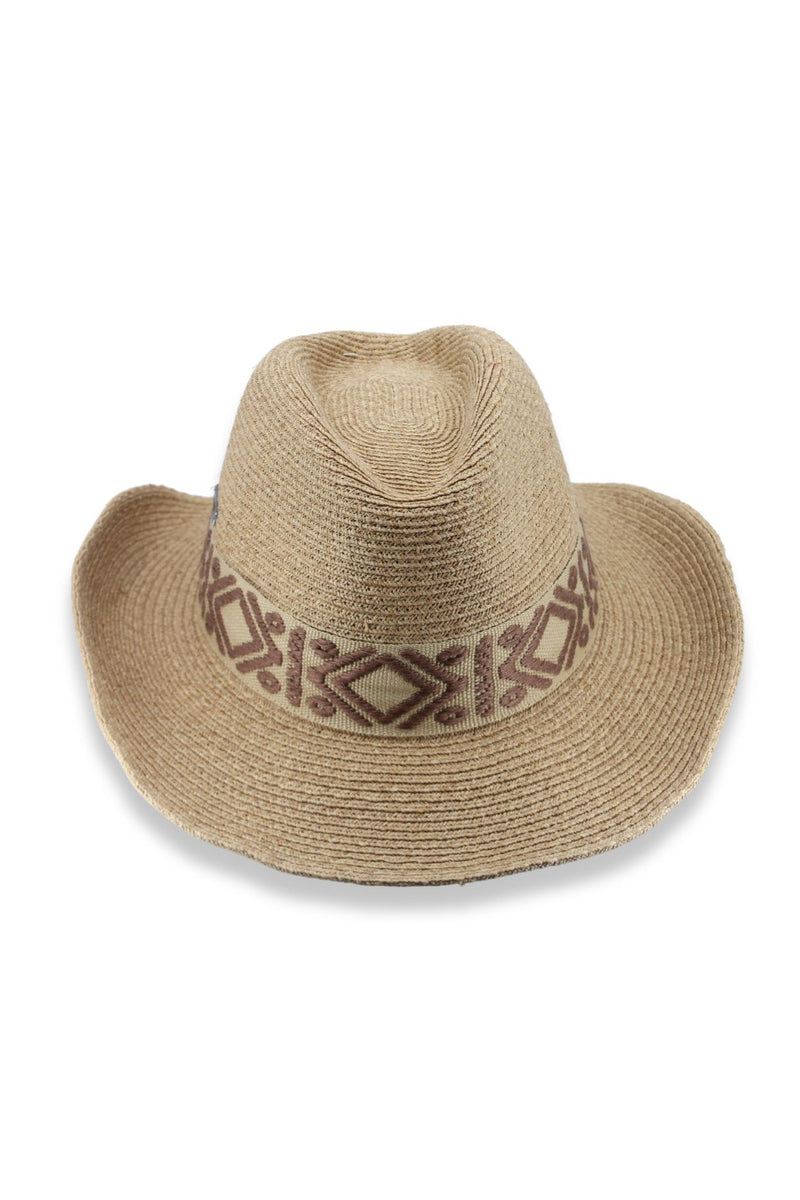 Cabo - Raffia Cowboy Fedora - Natural