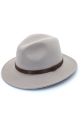 Zermatt - Wool Felt Fedora - Light Grey