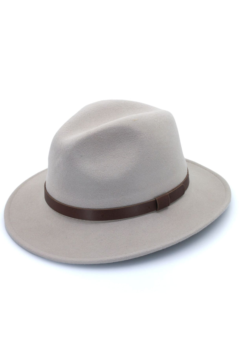 Zermatt - Wool Felt Fedora - Light Grey