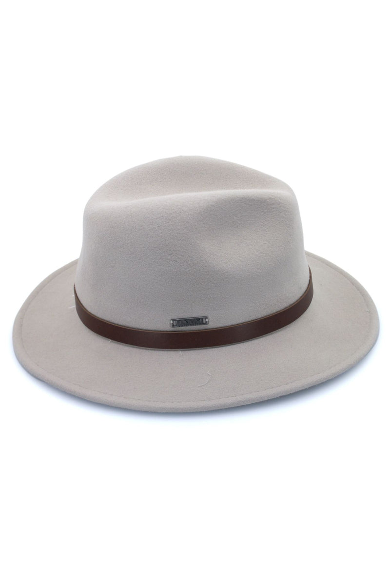 Zermatt - Wool Felt Fedora - Light Grey