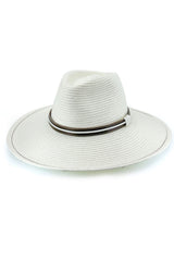 St Tropez - Flexibraid® Wide Brim Fedora - Ivory
