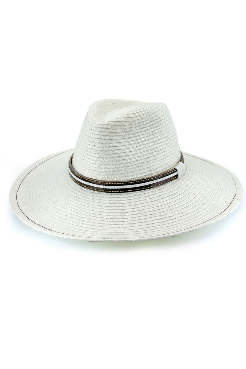 St Tropez - Flexibraid® Wide Brim Fedora - Ivory