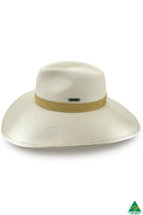 Carmen Wide Brim Flexibraid® Fedora - Ivory