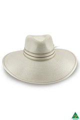 Hepburn Wide Brim Flexibraid® Fedora - Ivory
